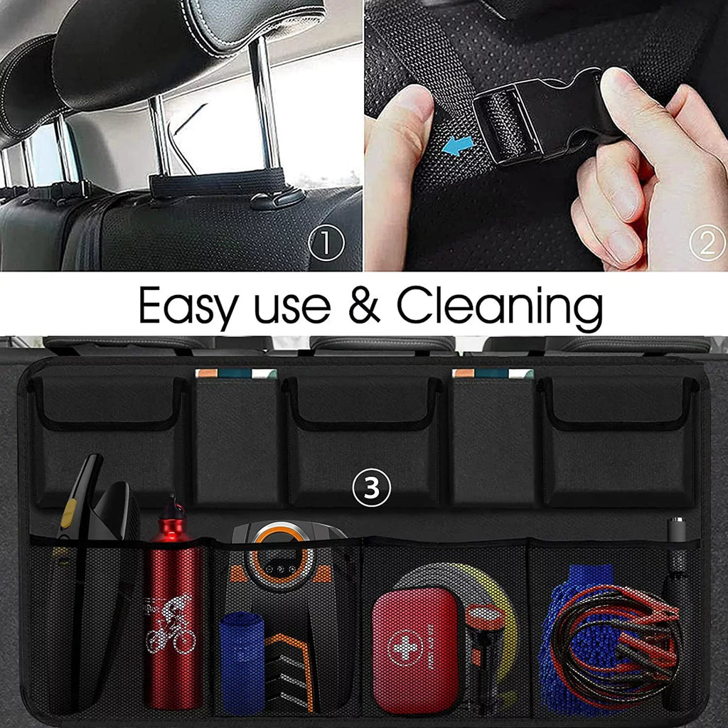 Organizer, Capacity Bag Backseat SUV,Truck,V Trunk Organizer Storage -Trunk with Organizer 9 Super Large Hanging Car for