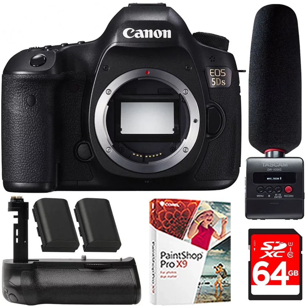 Tascam + 50.6MP Microphone & Recorder Camera Kit 5DS DR-10SG Audio SLR EOS Only) (Body Digital Canon