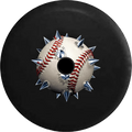 Spiked 2018 RV Tire Stiching 33 Wrangler for Jeep Spare Backup Baseball Camera 2019 Cover Softball Inch Red JL