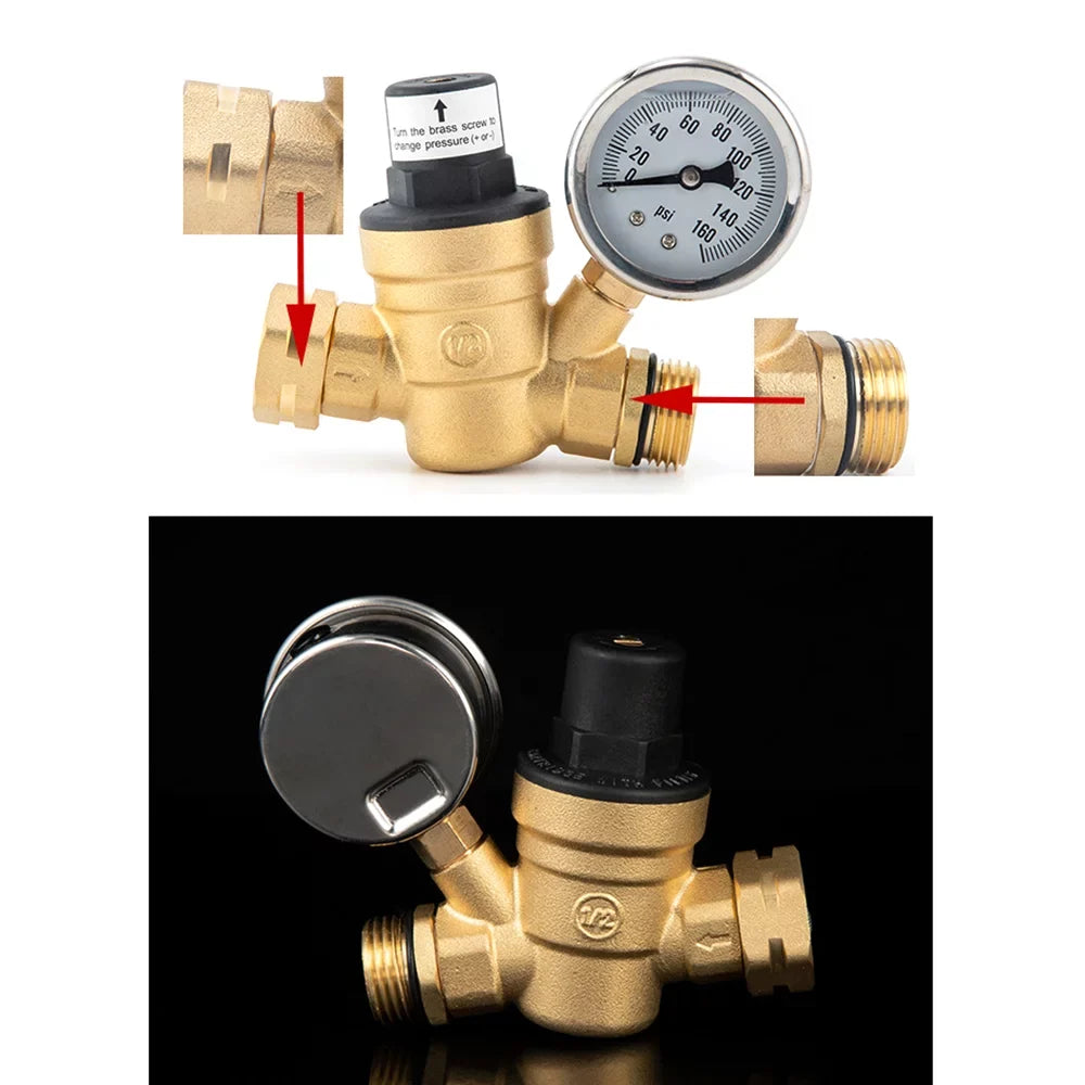 Brass Filter Valve Pressure With With Pressure Reducer Pressure 0-160psi Inlet 0-160psi liquid And Reducer And liquid GoolRC Valve,0-160psi Adjustable Brass Screened Rv -free With Valve -free