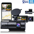 Recording, and Camera Channel Front 3 Inside Car G-sensor, Loop Cam Motion 4K GPS, Parking Monitor, Rear Vision, TOGUARD Night Rear IR Camera Front Detection with Dash Dash
