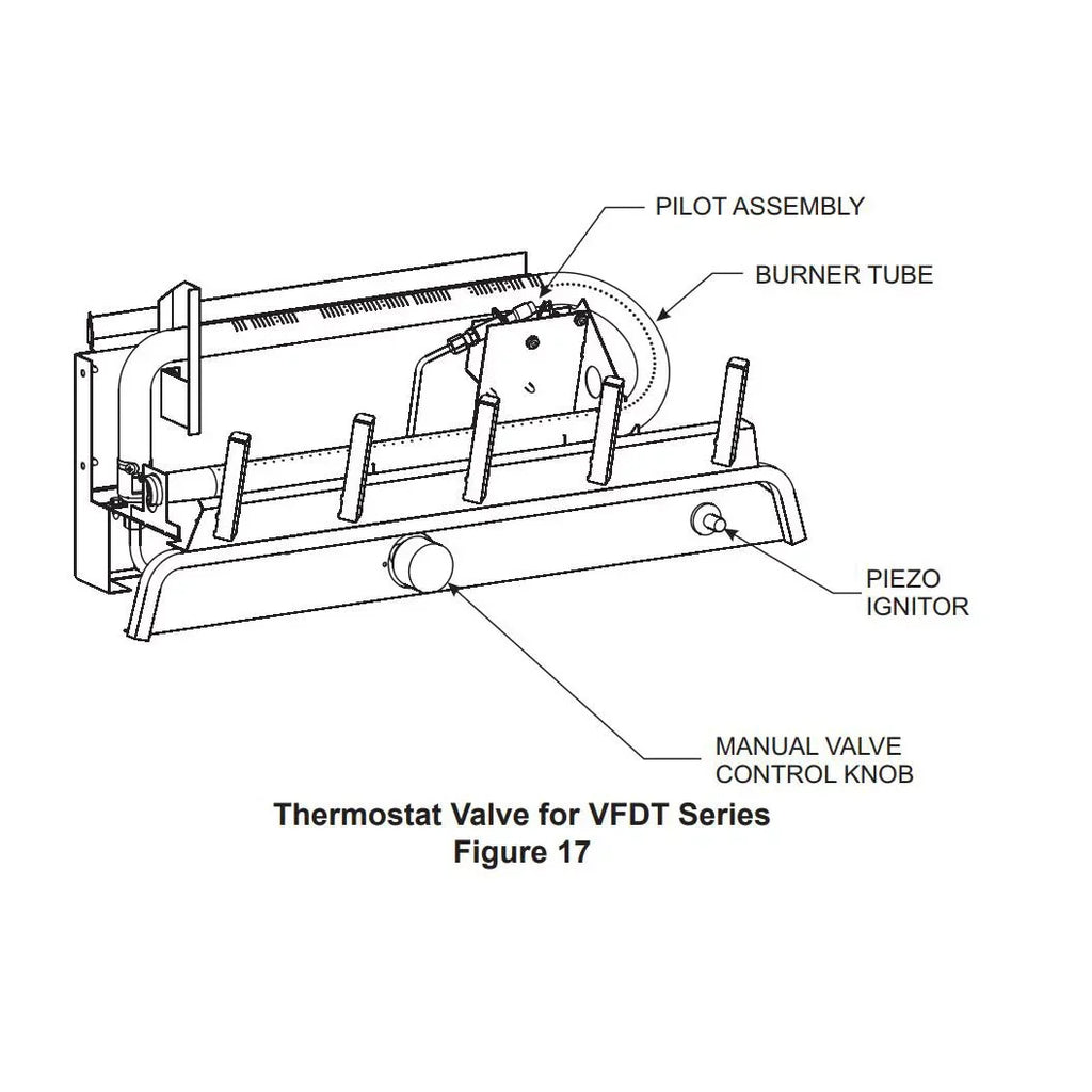 Propane Piece Thermostat Ceramic in. Log 7 Empire 30 - Set Fiber Fiber