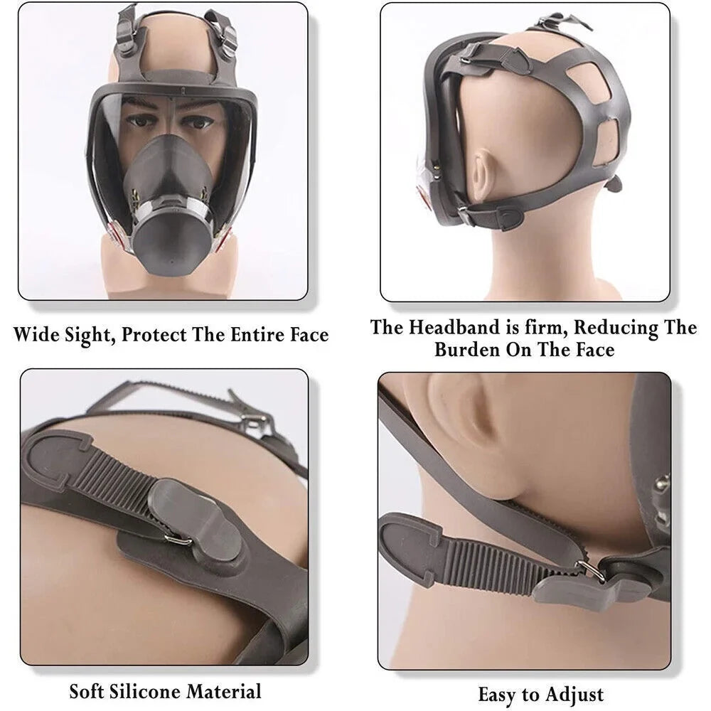 Full 6800 Face Mask w/Filters Spraying Facepiece Set Painting Respirator Gas for