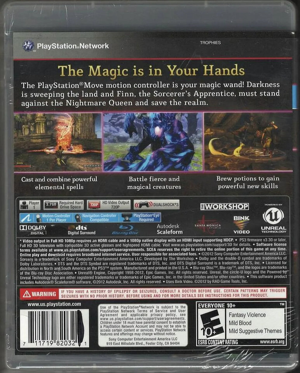 (Brand PS PS3 Version) Factory (PSMove) New US Sealed Sorcery