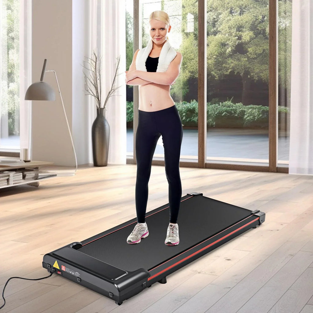 Home Jogging Walking Treadmill Red with Treadmill Walking Display, Portable Office, Small 2-IN-1 Seizeen Control, Under Desk Fitness Remote for LED 0.6-3.8MPH Pad, Speed, 300lbs, dimension Machine, &
