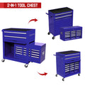 Drawers, Tool Hidden Chest Sliding On Organizer Rolling Capacity Drawers, Box, with Chest Cabinet Tool Lockable Blue with 8 Tool & Box Double with Wheels Large 2-IN-1 Drawers, Tool