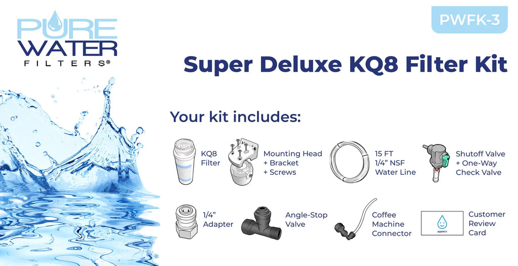 PureWater Plumb and by for Kit K155 liquid Brewers Filters Keurig K150, B155, Keurig All-in-one B150, Filter Direct Line