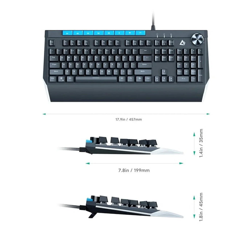 Volume KMG17 Blue 104key Switches Control Keyboard Mechanical Button with AUKEY