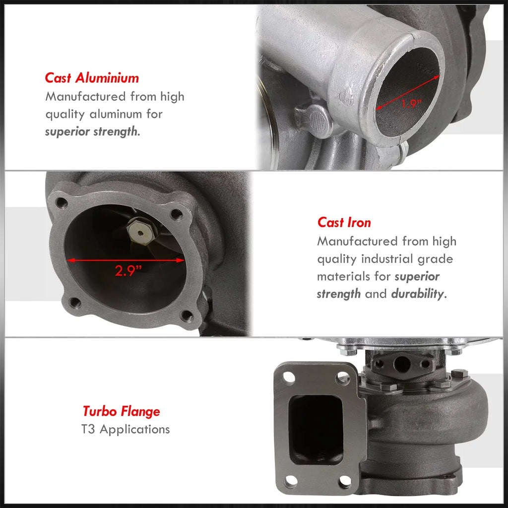 Charger GT35 GT3582 Anti-Surge Boost 0.70 Compatible/Replacement liquid AR & Flange GT30 Universal Turbine T3 Compressor Turbo Car AJP Distributors Turbocharger Cooled Oil For A/R 4-Bolt GTX3582R 0.82