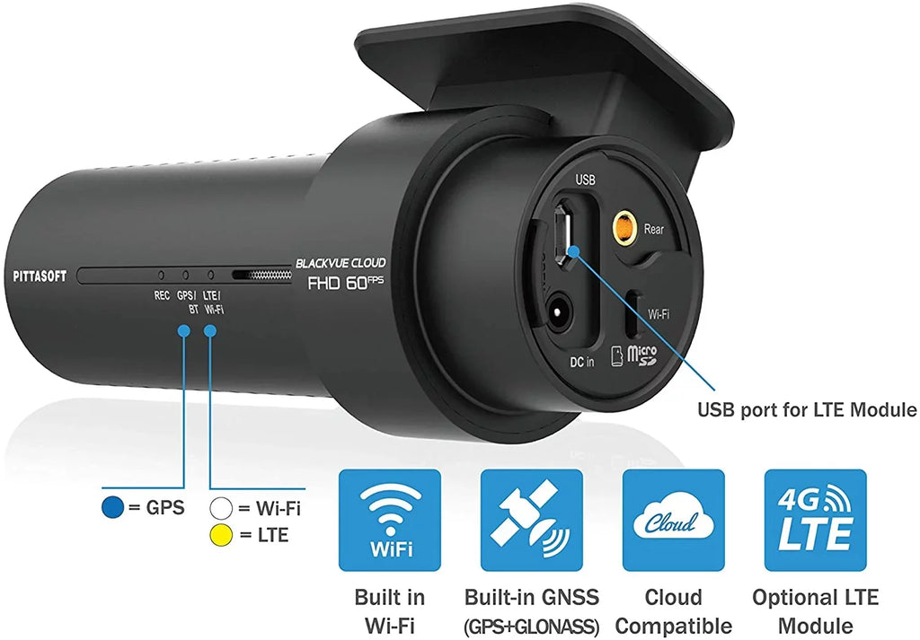 Dual Starvistm DR750X-2CH-32GB lb Blackvue 1080p Sensor (Front Cmos 60fps/Rear 30fps) 1.81 HD