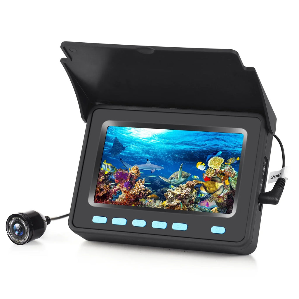 Fishing LCD 4.3'' Boat Fish Vision Walmeck for 20M/30M Finder 1200TVL LED Ice IR Night Fishing 8PCS Underwater Camera Camera