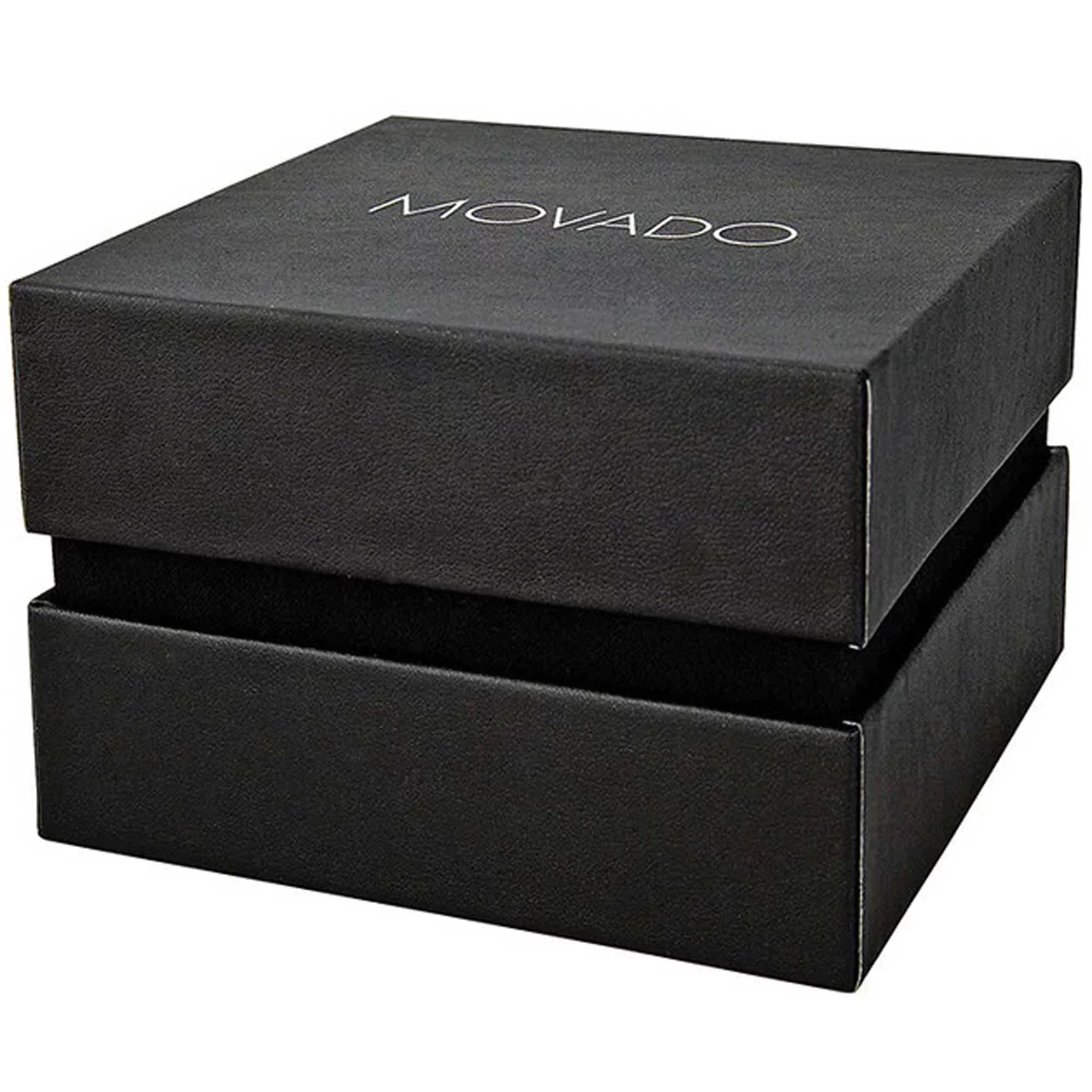 Silver Unisex Movado 0607415 Black Tone Veturi Dial Watch Case