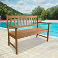 Pool Patio Wood (Natural) Balcony Bench Beach Wooden Park Garden Garden Deck Porch Wood exterior Bench Bench Acacia Furniture Wood Bench for exterior Backyard