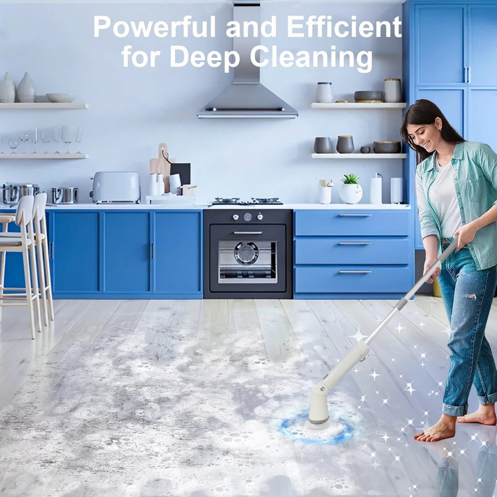Scrubber Cleaning 6 Tile, Bathtub, Cleaning Electric Spin Brush, Replaceable for Floor Bathroom Scrubber, Heads Cordless Fixdono