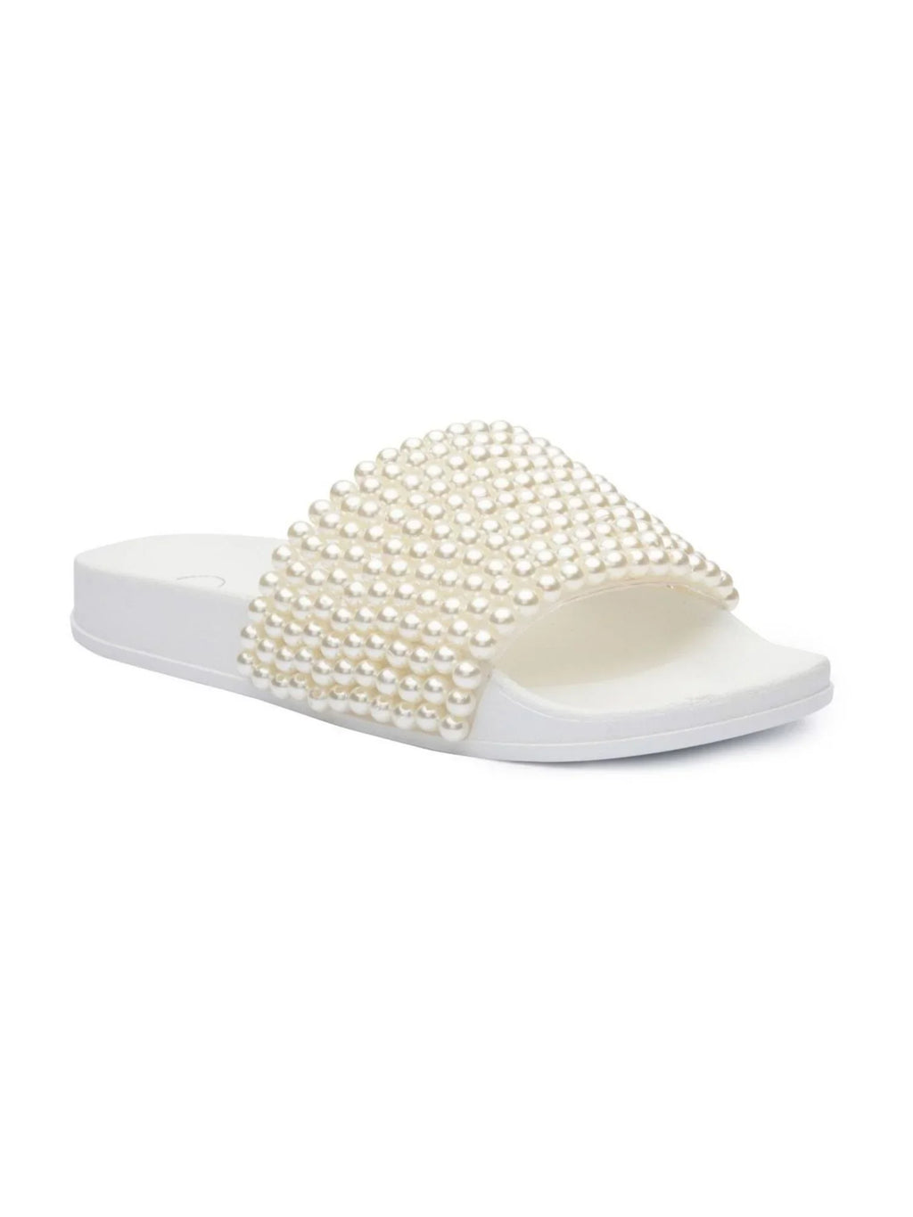 8 Ivory Saycie On Toe M Shoes Beaded JESSICA Slide Pool Sandals Round Slip SIMPSON Slide Womens