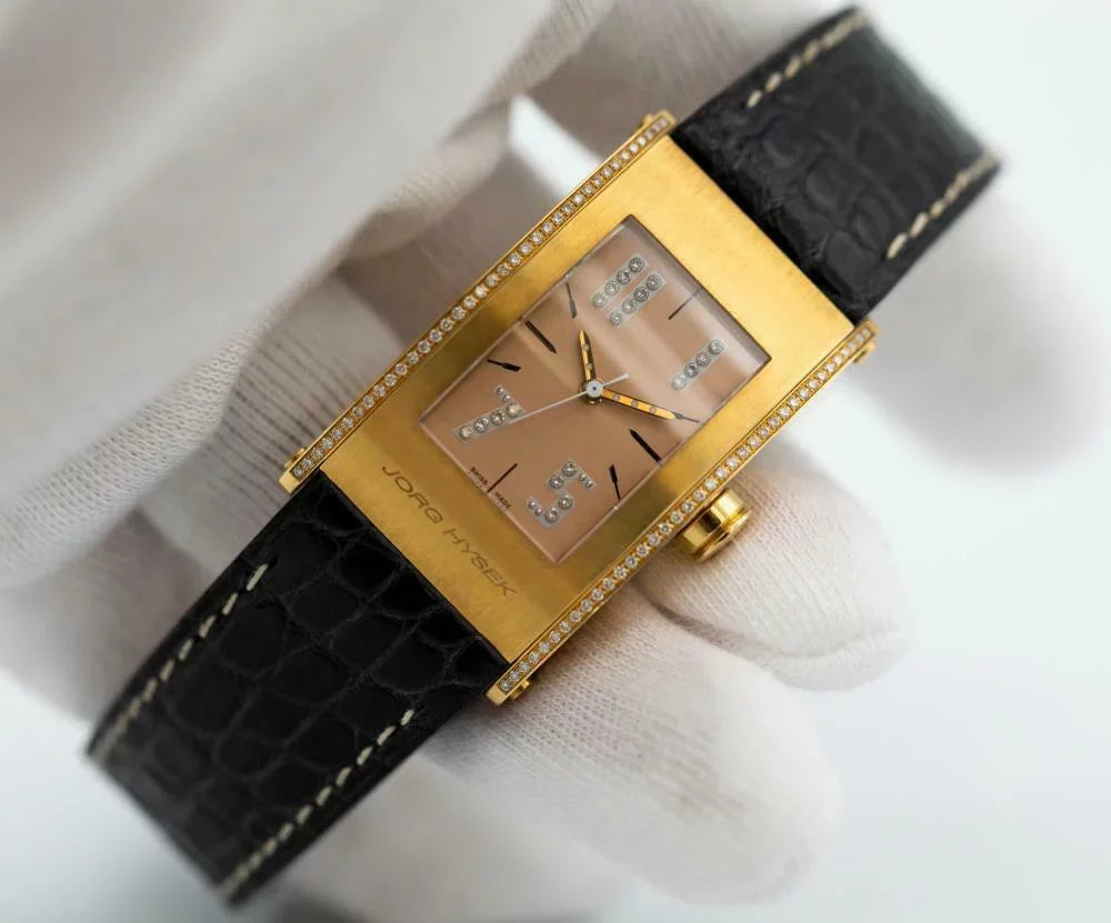 Rose S011-0026 Jorg Kilada 18k Men's Watch Gold Quartz Diamond Bezel Hysek