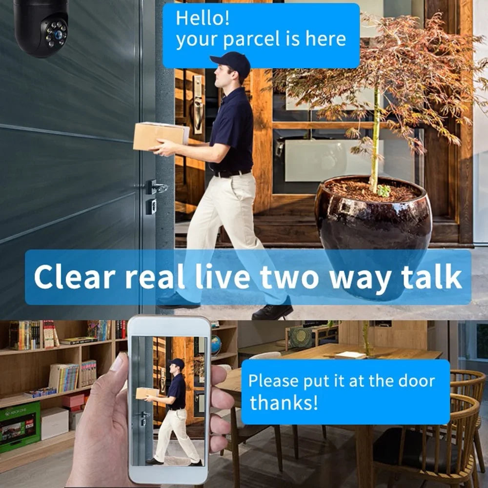 1080P Home Tracking/Siren Motion Auto Cameras Full-HD Camera, Camera Alarm/Night Wireless Pan Vision/Remote IP Security Viewing/Two-Way Tilt CCTV Audio,5G Surveillance Light Wi-Fi with