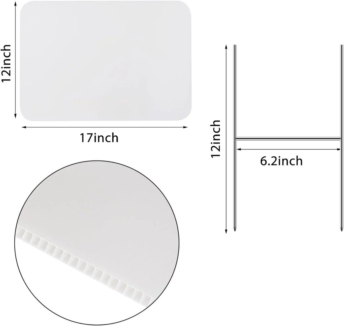 17 for House Pack 12 Blank Rent,Party Garden White Birthday, Sale Inches Lawn 4 Thten Signs Guidepost, Decorations, Stakes, Yard Signs Garage Yard Open Garage Happy Sign x with Sale, Large