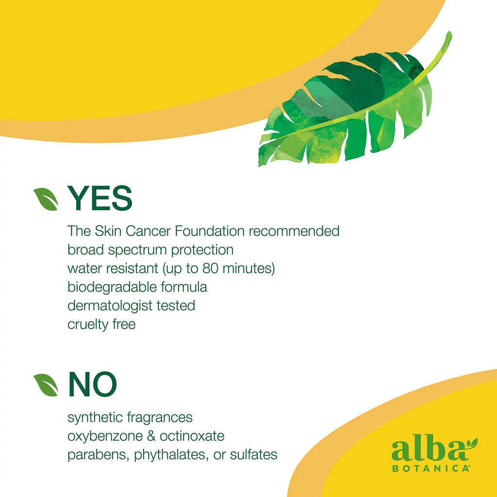 Body, Sunscreen And Sunscreen Spectrum Hawaiian Fl. Alba Broad For 5 Spf And Biodegradable, 70 Face Oz. Resistant Bottle Spray, Sunscreen, Botanica Fragrance-Free liquid