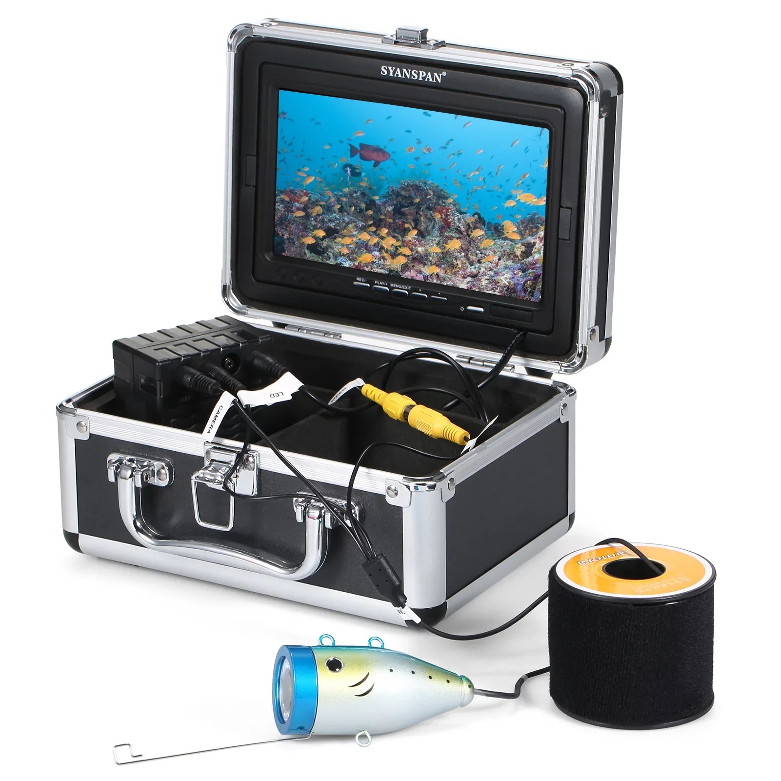 Lake 12LEDs IP68 Display Sea Waterproof Display Underwater /9 Cable 7 Lake Fish Fish LCD Camera LCD 7Inch/9Inch Boat camera,15M/30M/50M Sea Pristin LCD Sea 7Inch/9Inch IP68 Waterproof 15M/30M/50M