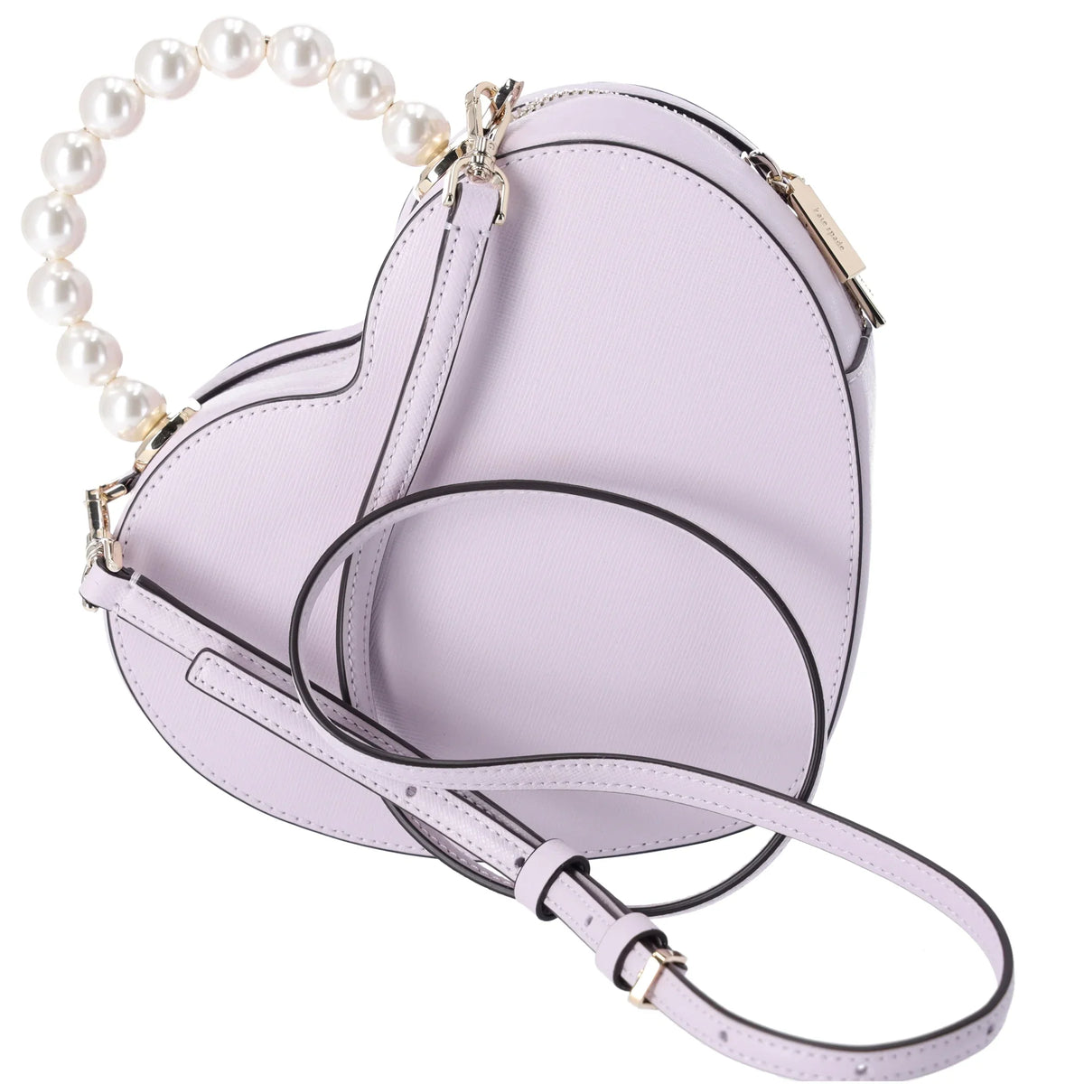 Crossbody Pearl Purse Moonlight Leather Spade Heart Kate Love Lilac Shack KF516