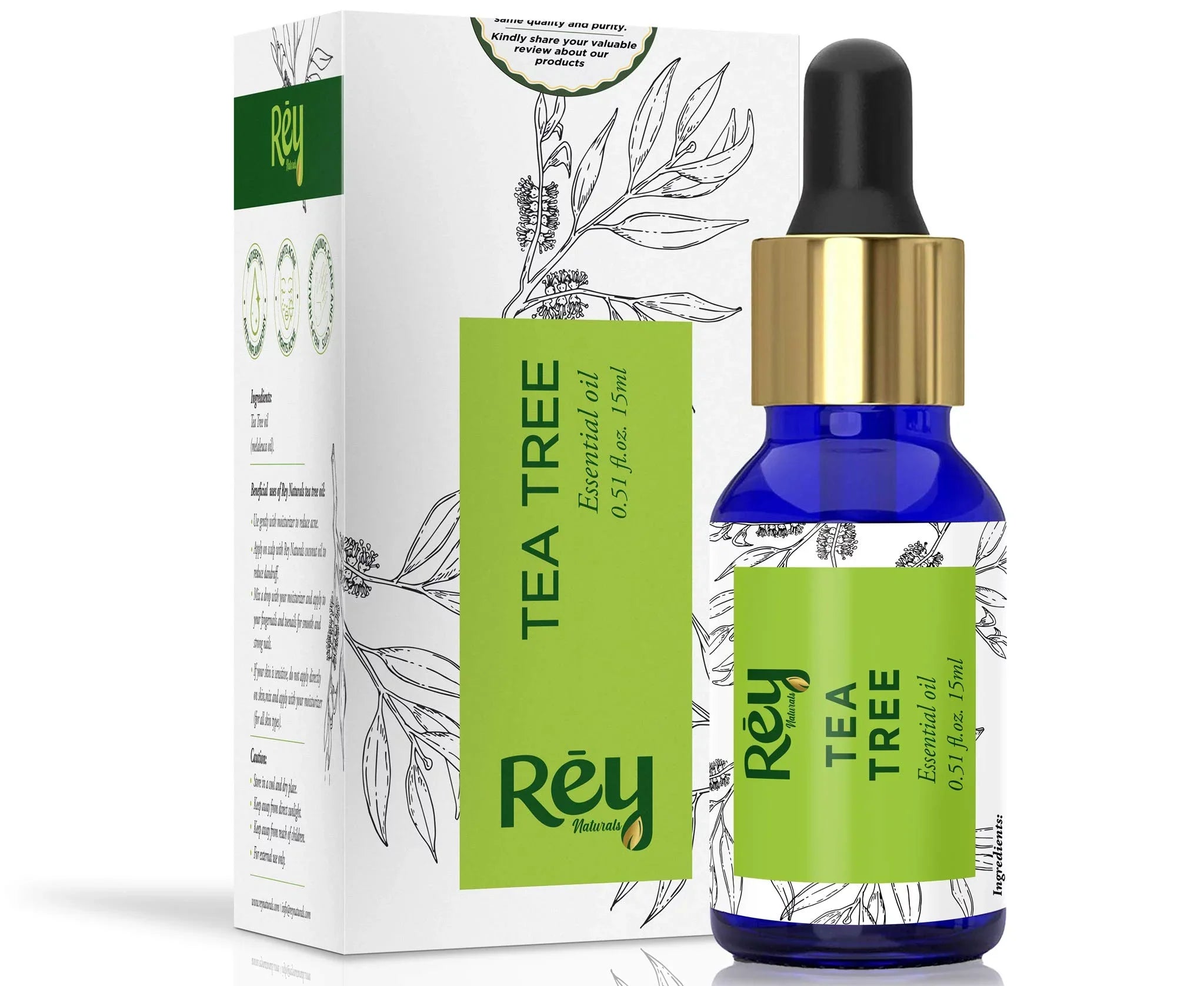 '- Essential 100% Acne Naturals Healthy for ml tree for - Tea and Oil Face, Tea 30 Organic Remedy Aromatherapy Tree - Hair Dandruff, oil for Skin, Rey