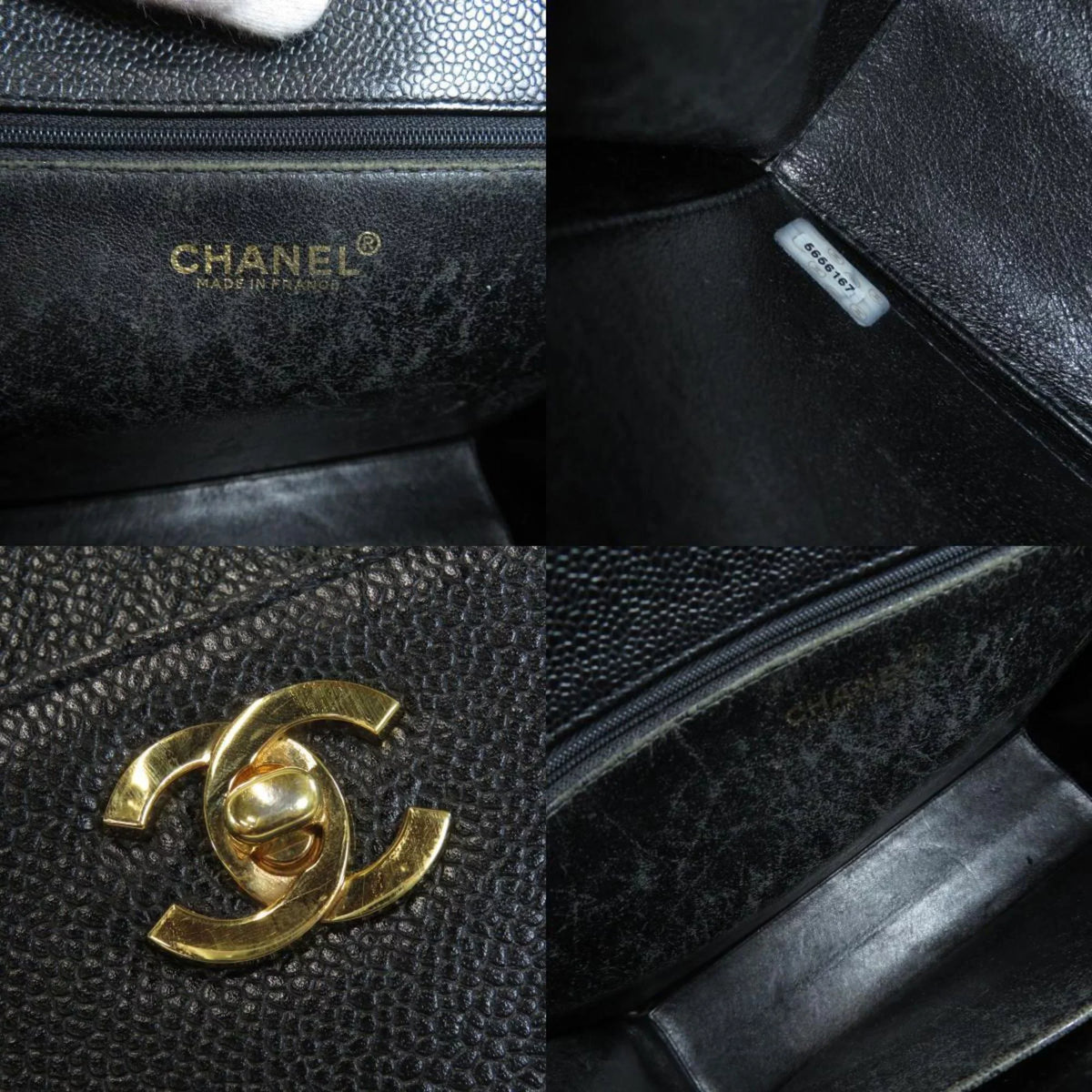 Pre-Owned Skin COCO Caviar Handbag MARK Ladies (Good)