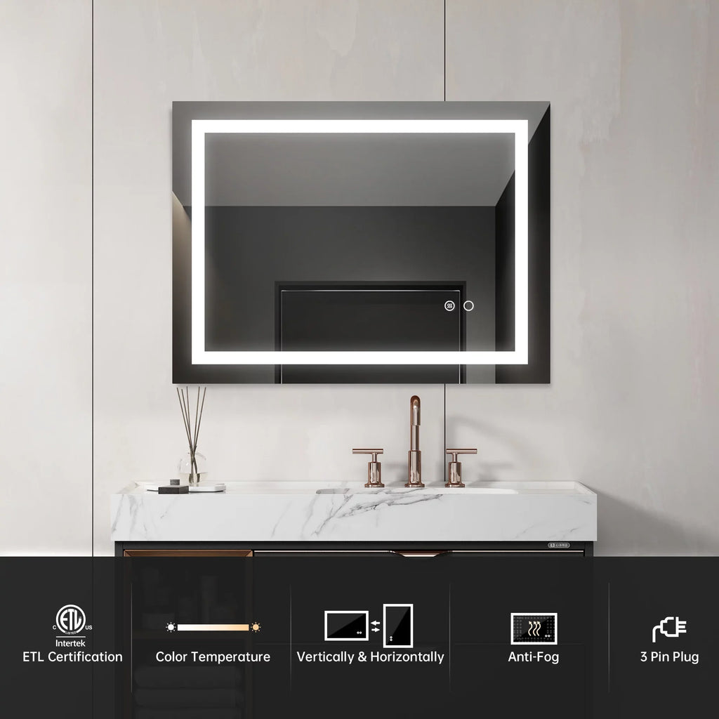 Illuminate - Mirror Mounted inches LED Bathroom design Wall with 32*24 -