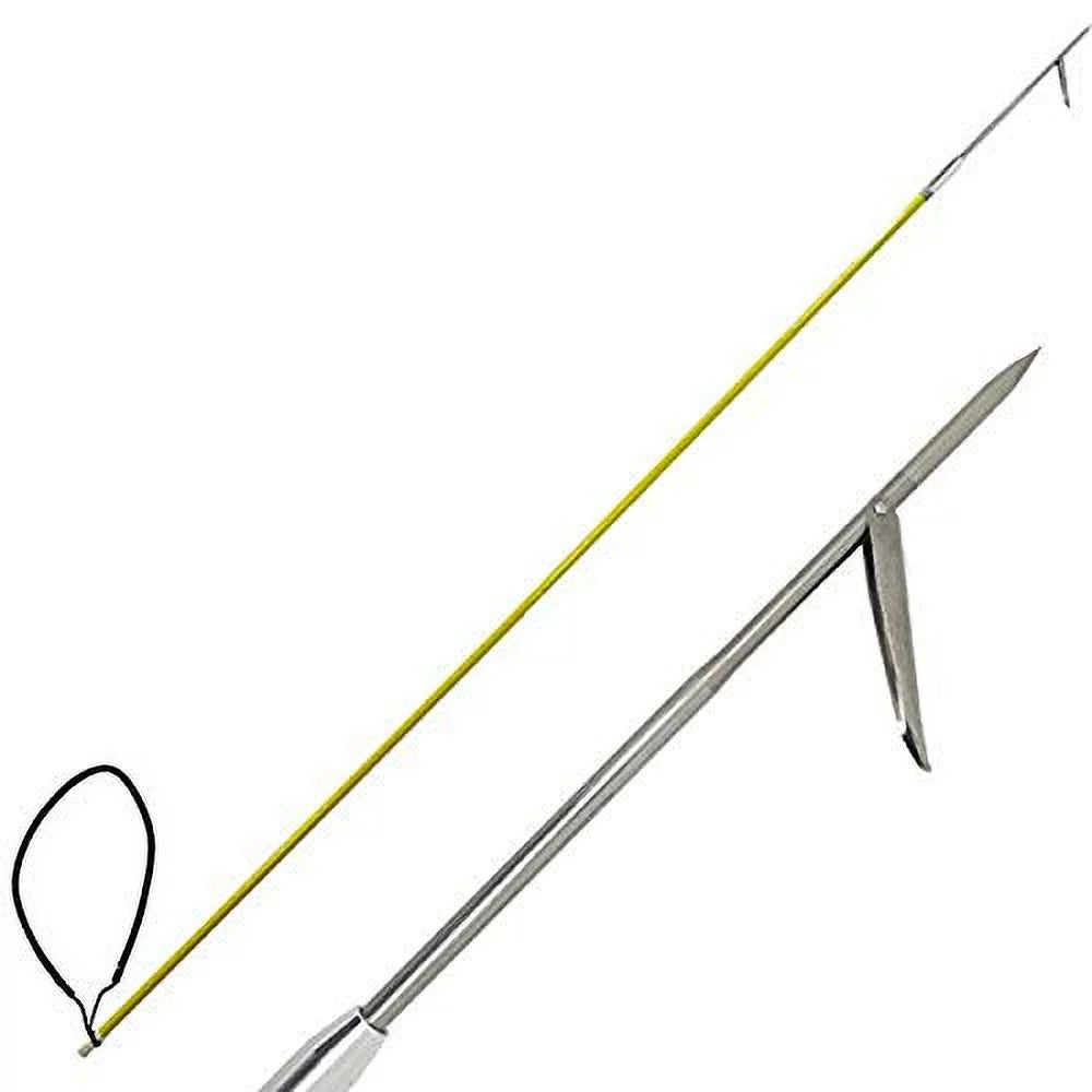w/ Single Fiber Tip Spearfishing Piece One Glass Prong Pole 1 7' Barb Spear
