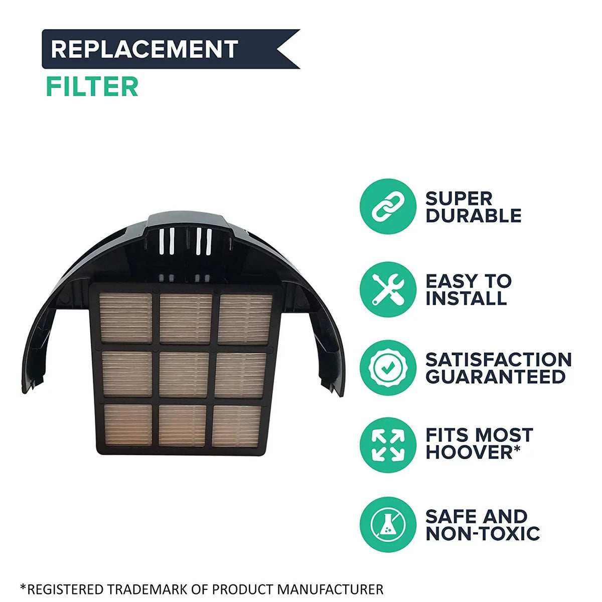Hoover HEPA UH70601 of Bulk UH70600 Pack T-Series UH70603 Models: 303172001 Part Rewind Windtunnel, Fits design 303172002 Cartridge # 1 Vacuum Filters Filter; UH70120 902404001 Crucial With Compatible