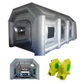 INTBUYING Cabin 2 with 19.6*9.8*8.2ft Spray Inflatable Portable Booth Tent Blowers Car Paint Painting External