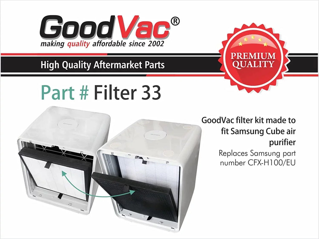 HEPA GOODVAC Replacement Purifiers H13 Filter Kit CFX-H100/GB Air True Compatible Cube with