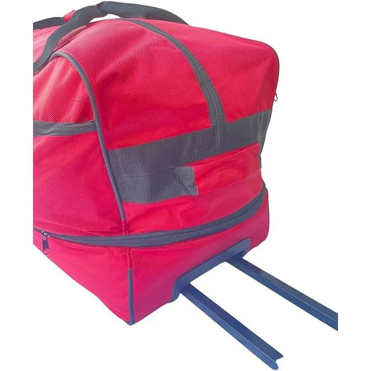 System, Multi-Pocket Iron Heavy Red, Bar Duffle Bag, 28" Wheels, Travel Luggage Duty Collapsible