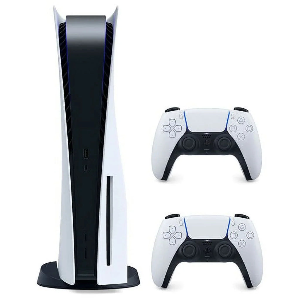 Extra and CFI1015A (Refurbished) White Restored Black Playstation with Version 5 Disc DualSense Controller, Wireless