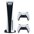 Extra and CFI1015A (Refurbished) White Restored Black Playstation with Version 5 Disc DualSense Controller, Wireless