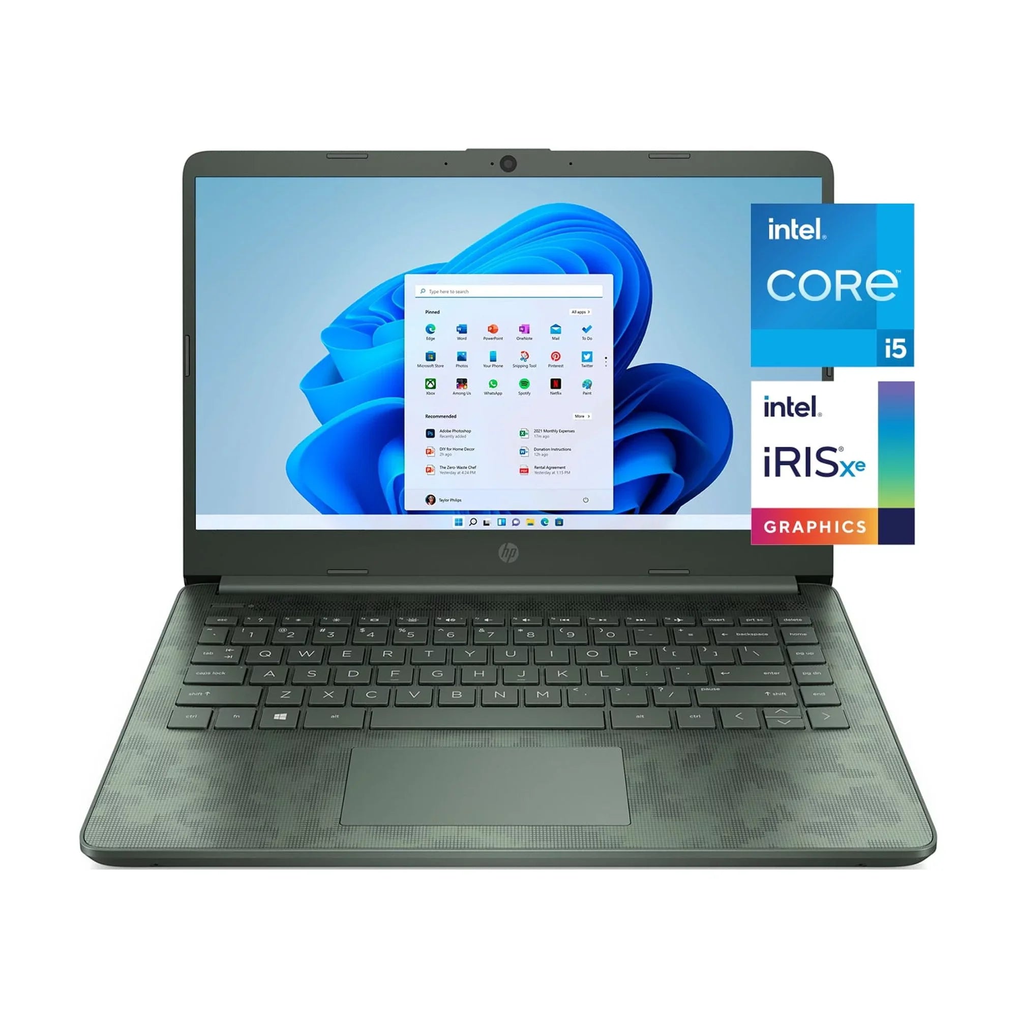 8GB SSD, Camo, HP Intel 10, i5-1135G7, 14-dq2088wm Windows Digi 14" 256GB Core RAM,