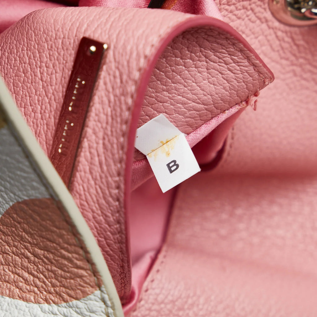 Miu Pink Pre-Owned Calf Authenticated Miu Crossbody Flower Unisex Crossbody Print Bag Leather (Good)