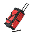 System, Multi-Pocket Iron Heavy Red, Bar Duffle Bag, 28" Wheels, Travel Luggage Duty Collapsible