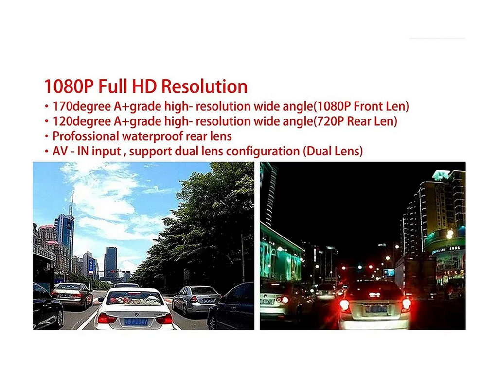 Rearview Dual Rear And Mirror Car Front Monitor H1688 Cam HD Vehicles DVR 4.2 1080P Inch Camera Lens For Recorder Dash