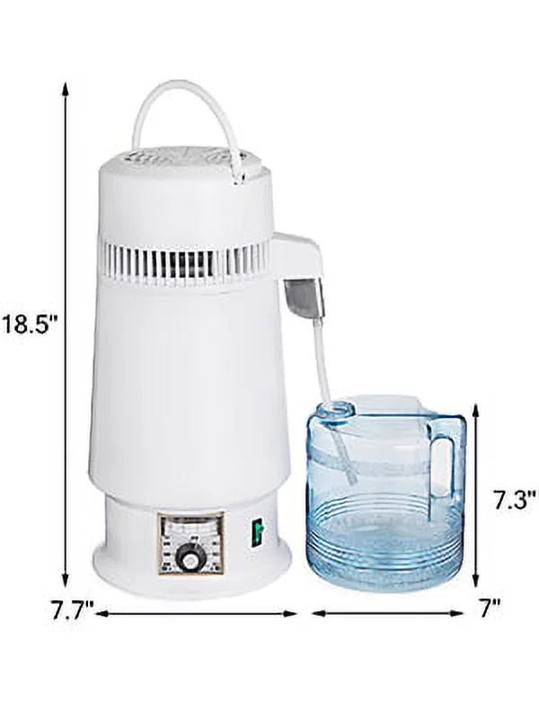 Design) Countertop Kit Connection Stainless Bottle liquid (Upgraded Steel Food-Grade 746W Home Gallon/4.3 Distillation VEVOR Outlet Container liquid 1 Distiller Distiller L Glass liquid