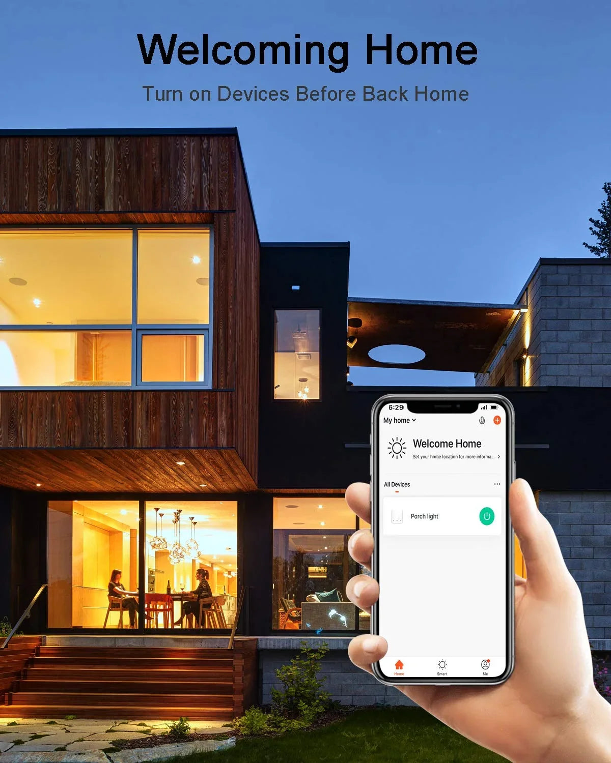 Smart - 2.4Ghz Control, and kit, Indoor WiFi IFTTT, Switch Alexa, Thinkbee Wireless Ceiling No 164ft Lamp Compatible LED Required, 1969ft Hub Switch Light Assistant with exterior Remote Light