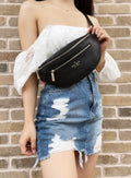 Black Spade Kate Waist Leila Bag Fannypack Leather Pebbled