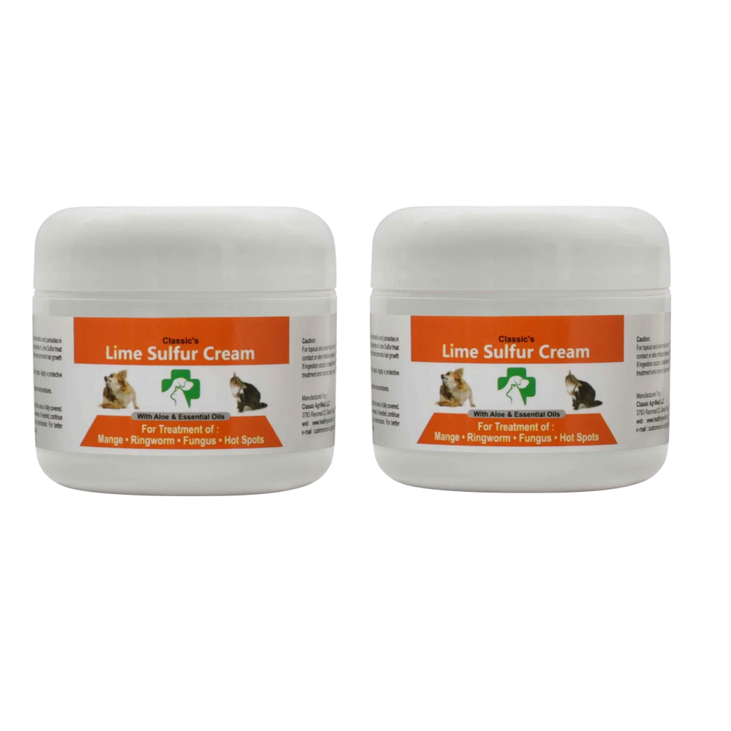 2) Skin Pet Care Lime Healthy Life oz x Cat, (2 - (2 Itchy Puppy, 2 and (2 for x Ointment Dip Kitten, 2) oz oz Skin Cream Jars) Sulfur Paw Safe x Dog, Horse - Pet for Dry Ointment -