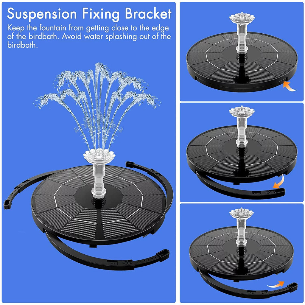 DIY liquid exterior Solar Nozzles, Powered Bird Fountain Pump 3.5W Multiple Solar Bath for Tank Ponds, Solar Garden, Fish Fountain with and for Feature Fountain liquid Aquarium