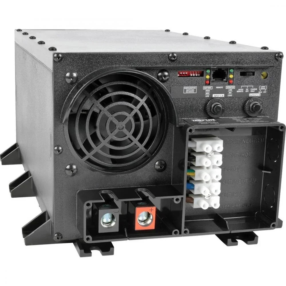 UL APS Power:2400W - by - 2400W Tripp Continuous Lite - Inverter/Charger Eaton 48VDC Switching PowerVerter Hardwired 120V 48V DC AC with 120V Auto-Transfer
