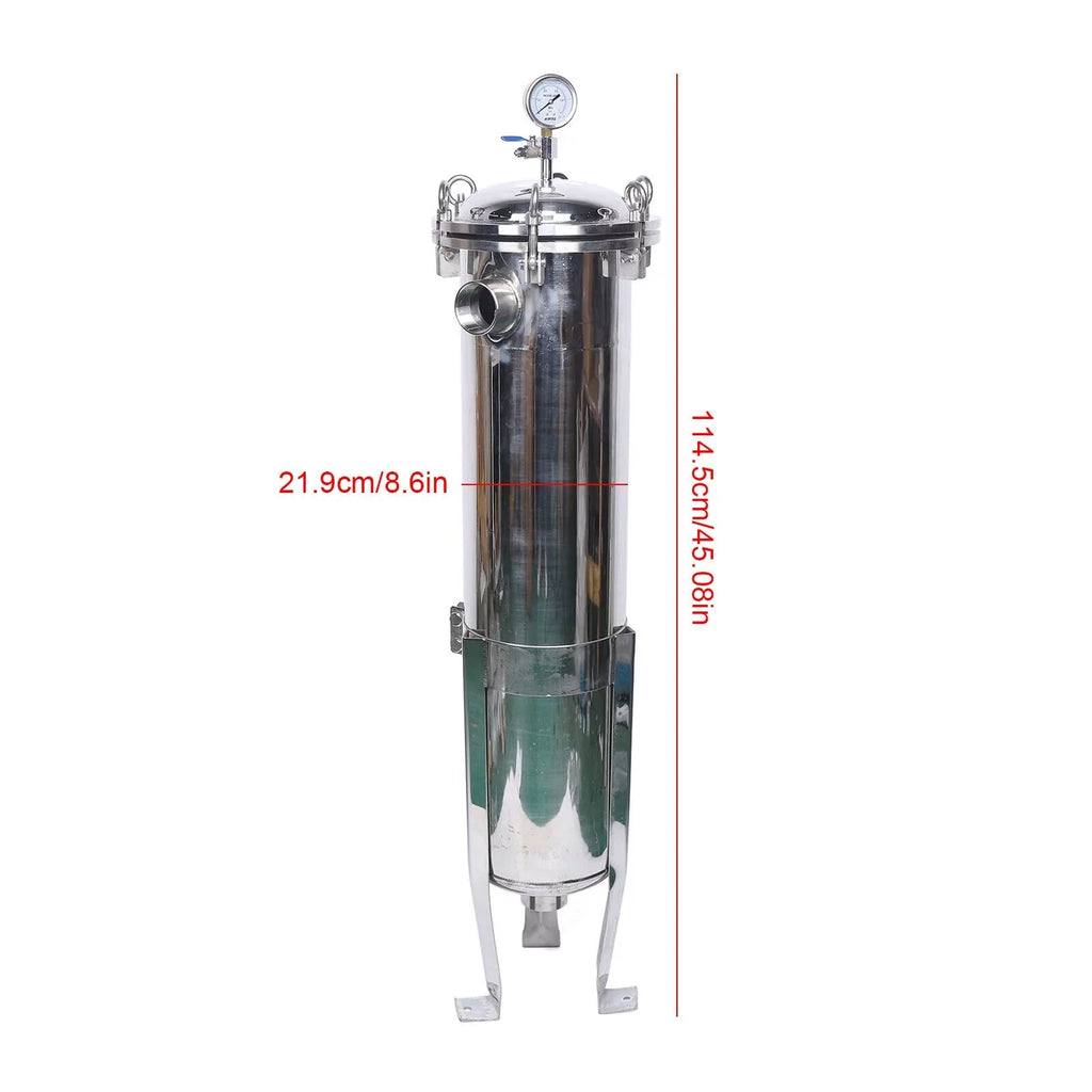 Steel 2" Bag Filter Stainless Filter Pressure Housing Fluid Filter 150PSI Industrial