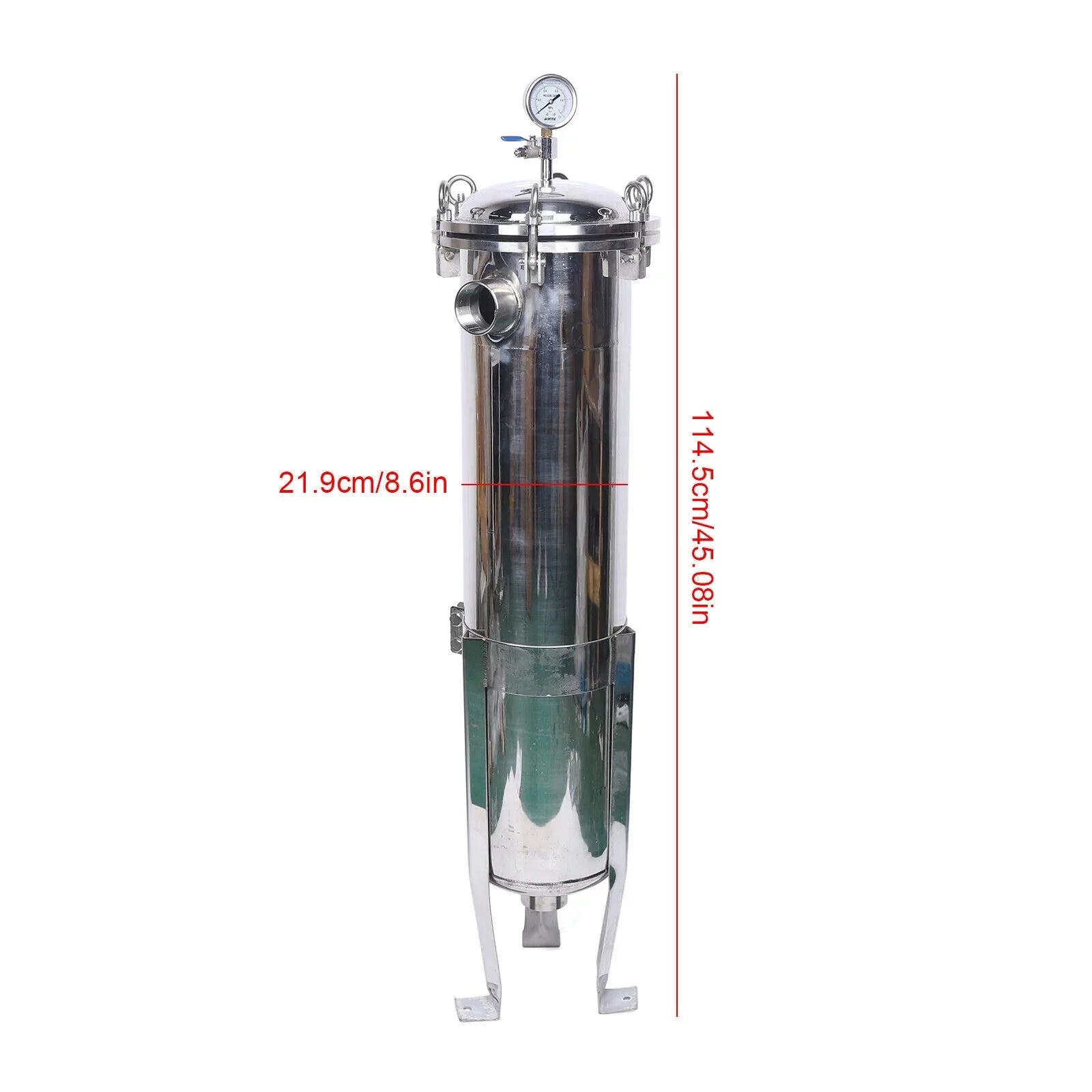 Steel 2" Bag Filter Stainless Filter Pressure Housing Fluid Filter 150PSI Industrial