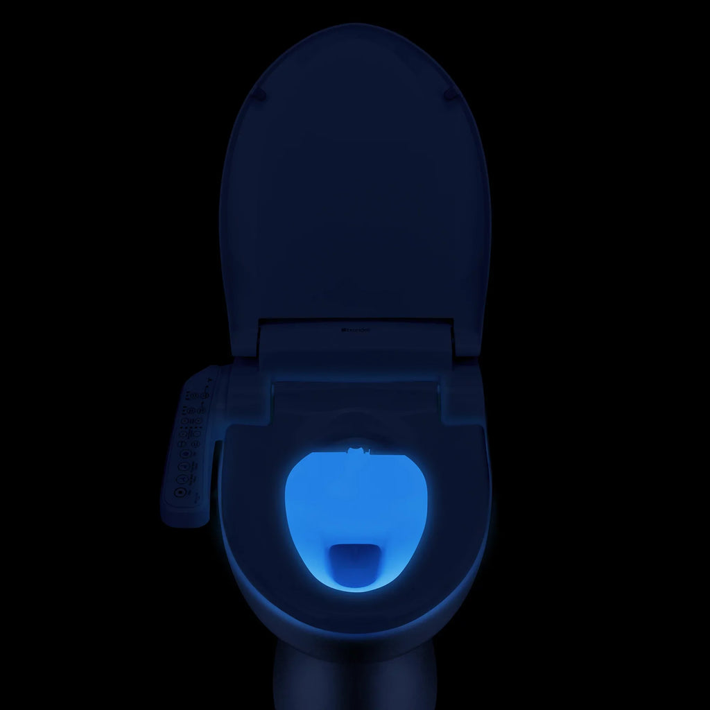 and Sidearm, Steel Seat Bidet with White Dryer Stainless SE400 Round Brondell Nozzle, Swash