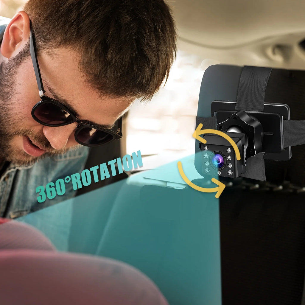Clear 1080P Night Camera, Mirror Angle, Car Vision, Cable Crystal Long Adjustable View Andoer Baby