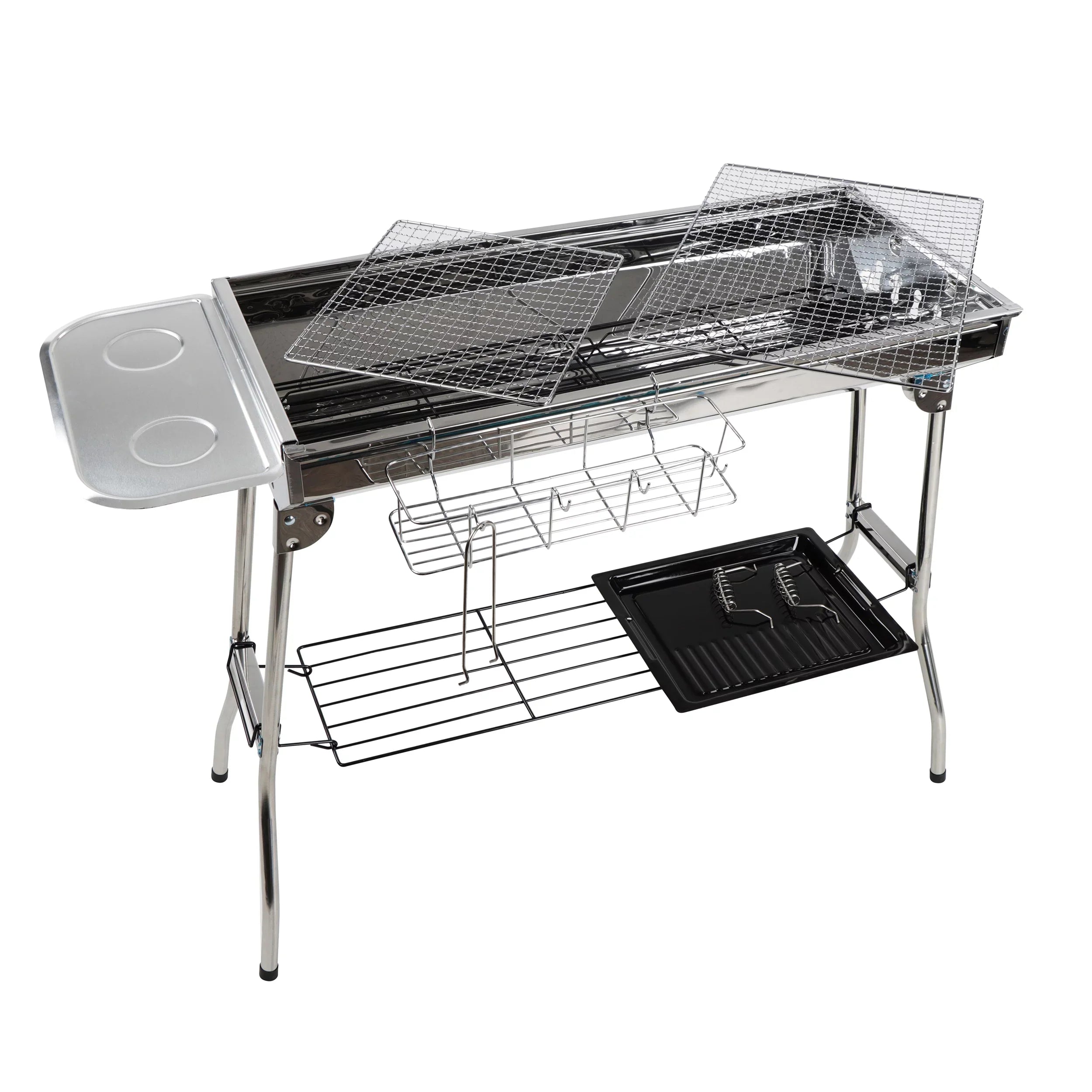 BBQ - Grill 26.8in Tall Foldable Portable Grill Camping for Charcoal Neature